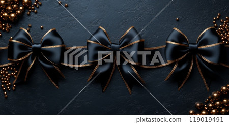 Black friday sale design template. Decorative bow with price tag 119019491
