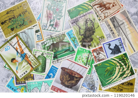 Old postage stamps 119020146