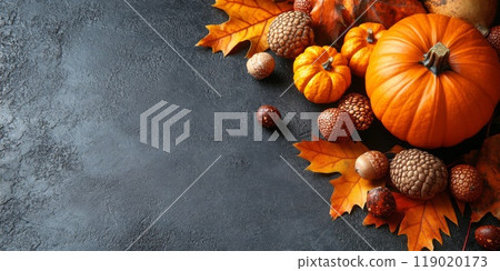 Happy Thanksgiving and Autumn Backgrounds. Halloween, Thanksgiving day 119020173