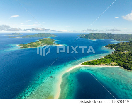 Scenic landscape of Islands and Beaches in Romblon, Romblon. Philippines. 119020449