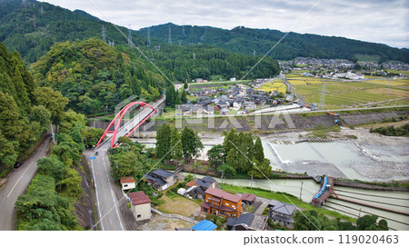 The key point of the Kurobe River alluvial fan: Aimoto Bridge and its surroundings Kurobe River alluvial fan 119020463
