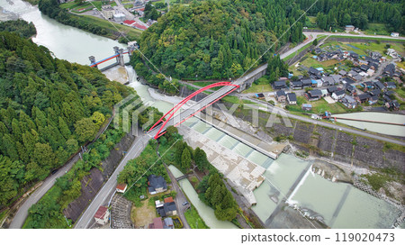 The key point of the Kurobe River alluvial fan: Aimoto Bridge and its surroundings Kurobe River alluvial fan 119020473