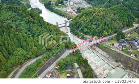 黑部川沖積扇的基石 愛本橋及其周邊 黑部川沖積扇 119020476