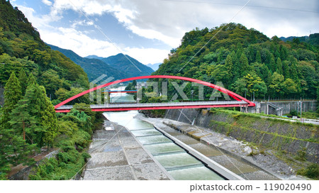 The key point of the Kurobe River alluvial fan: Aimoto Bridge and its surroundings Kurobe River alluvial fan 119020490