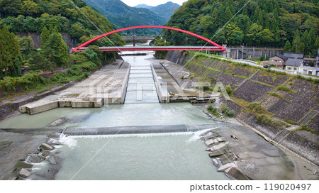 The key point of the Kurobe River alluvial fan: Aimoto Bridge and its surroundings Kurobe River alluvial fan 119020497