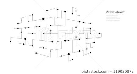 幾何抽象矩形電路科學背景透明 119020872