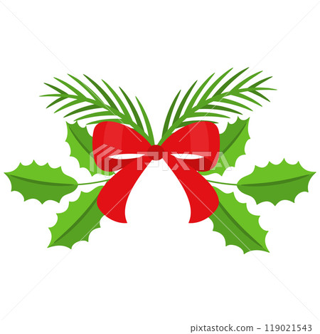 Christmas wreath design element. Winter holiday decoration. 119021543