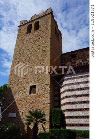 Parish Church of Sant Roma. Lloret de Mar, Spain, Costa Brava, province Girona at Catalonia. 119021571
