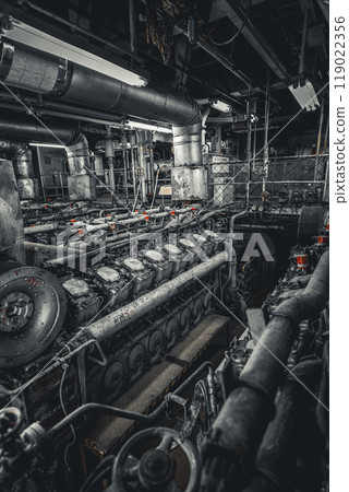 The engine room of the Hakkoda Maru, a ferry ship from Hakodate to the Hakodate port The engine room of the Hakkoda Maru, a ferry ship from Hakodate to the Hakodate port 119022356