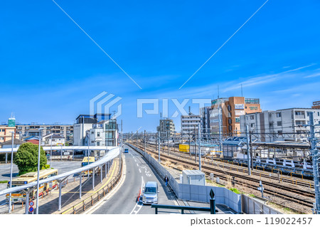 神奈川縣橫濱市的城市景觀，長津田站，榮街 119022457