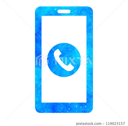 藍色星空 | 智慧型手機與電話圖標 119023157