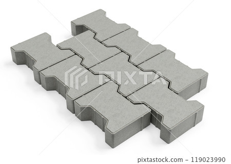 Self-locking paving blocks - 3D Self-locking paving blocks - 3D 119023990