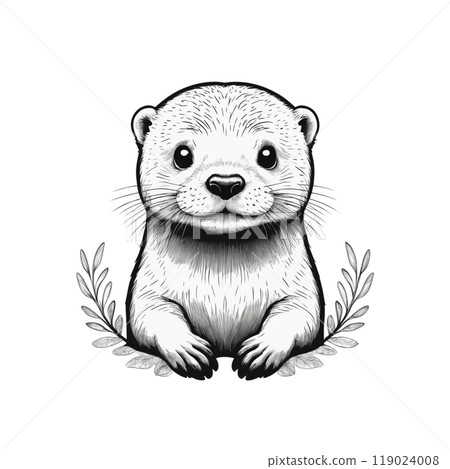 水獺插畫│水獺│動物│006 119024008