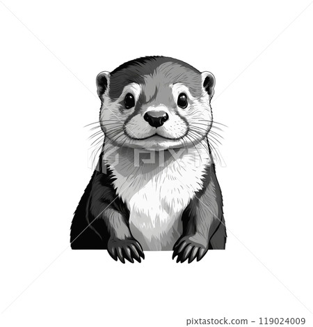 Otter illustration │ Otter │ Animal │ 005 119024009