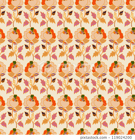 Textile seamless pattern design and wallpaper. Vector illustration 119024200