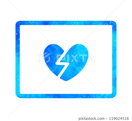 Blue starry sky | Cracked heart mark animation icon 119024516