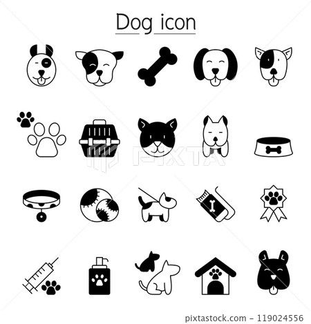Dog icon set vector illustration graphic design Dog icon set vector illustration graphic design 119024556