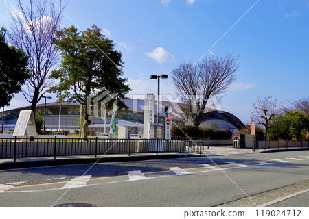 A view of the Ebara Oike Gymnasium building in Nishi-ku, Sakai City, Osaka Prefecture A view of the Ebara Oike Gymnasium building in Nishi-ku, Sakai City, Osaka Prefecture 119024712