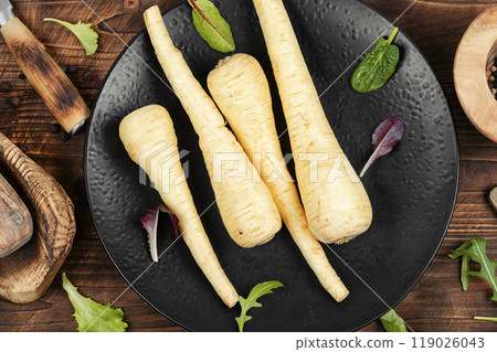 Close up parsnip. Close up parsnip. 119026043