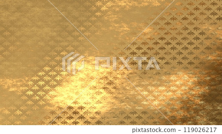 Golden Japanese pattern background 119026217