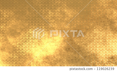 Golden Japanese pattern background 119026239