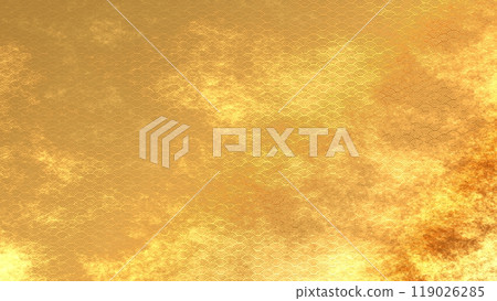 Golden Japanese pattern background 119026285