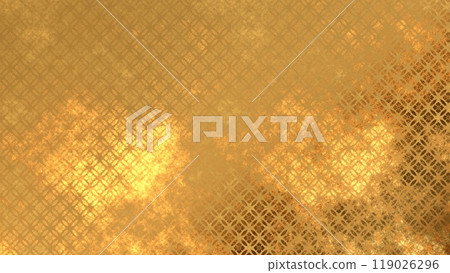 Golden Japanese pattern background 119026296
