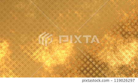 Golden Japanese pattern background 119026297