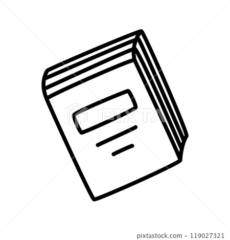 Doodle book icon freehand drawn with thin line in minimalistic style Doodle book icon freehand drawn with thin line in minimalistic style 119027321