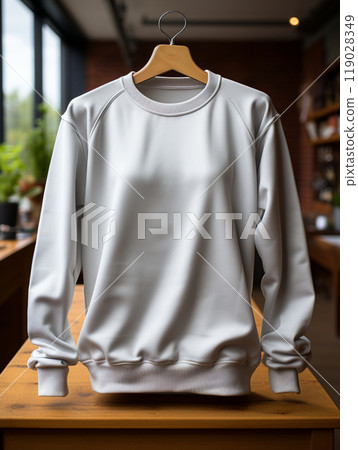 Long warm shirt mockup cloting fashion unisex jacket 119028349