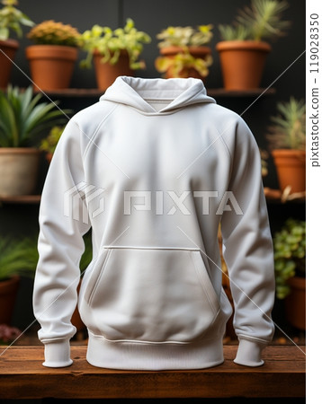 White hoodie mockup cloting fashion unisex jacket 119028350