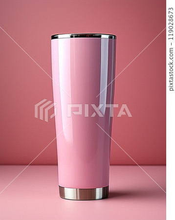 Tumbler pink mockup drink travel promotion brand company 119028673