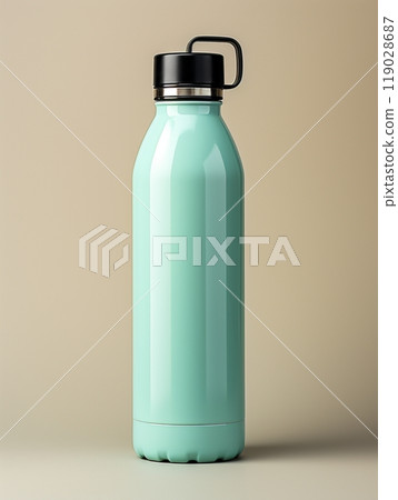 Tumbler bottle blue mockup drink travel promotion brand company 119028687