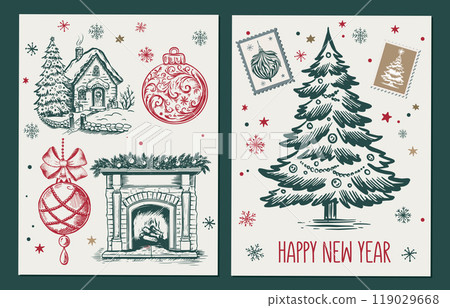 christmas, tree, vector 119029668