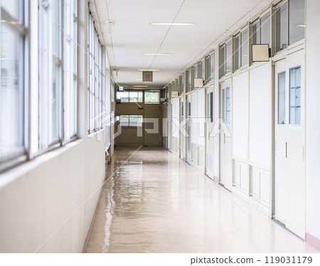 School hallway School hallway 119031179