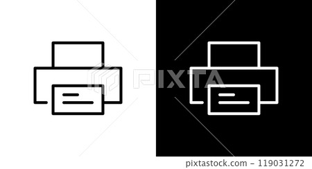 Printing simple line icon Printing simple line icon 119031272