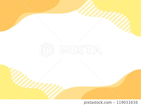 Background wavy frame striped pattern orange and yellow 119031638