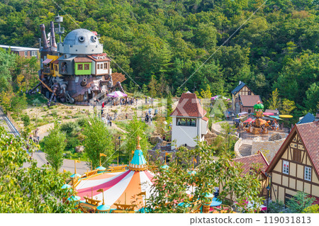 A view from the observation deck overlooking the Witch's Valley at Expo Memorial Park (Nagakute City, Aichi Prefecture) 119031813