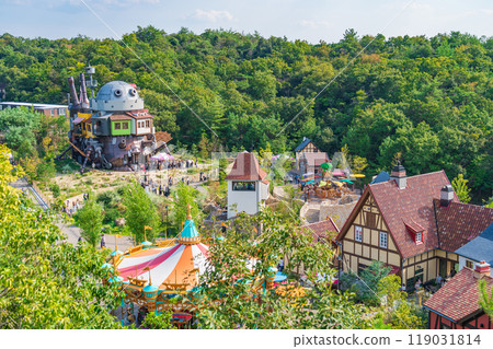 愛知世博紀念公園、「魔女谷展望台」的風景（愛知縣長久手市） 119031814