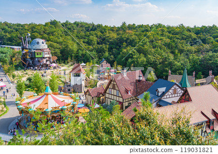 A view from the observation deck overlooking the Witch's Valley at Expo Memorial Park (Nagakute City, Aichi Prefecture) 119031821