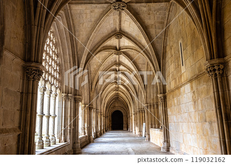 Batalha, Portugal - Mar 07, 2024: Monastery of Batalha is a Dominican convent in the civil parish of Batalha, Portugal 119032162
