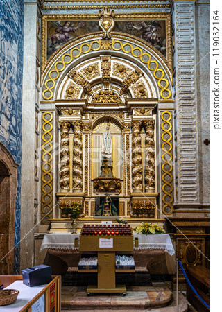 Nazare, Portugal - Mar 08, 2024: Interior of the famous Santuario de Nossa Senhora da Nazare in Portugal Nazare, Portugal - Mar 08, 2024: Interior of the famous Santuario de Nossa Senhora da Nazare in Portugal 119032164