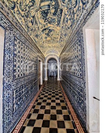 Nazare, Portugal - Mar 08, 2024: Interior of the famous Santuario de Nossa Senhora da Nazare in Portugal 119032170