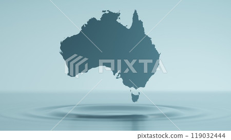 Floating map of Australia 119032444