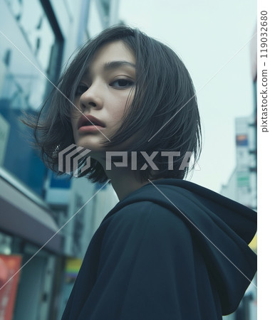 AI-generated images of women in stylish autumn/winter fashion AI-generated images of women in stylish autumn/winter fashion 119032680