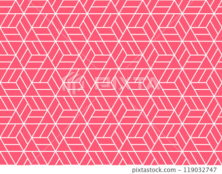 Abstract geometric pattern. A seamless vector background. White and pink ornament. Graphic modern pattern. Simple lattice graphic design Abstract geometric pattern. A seamless vector background. White and pink ornament. Graphic modern pattern. Simple lattice graphic design 119032747