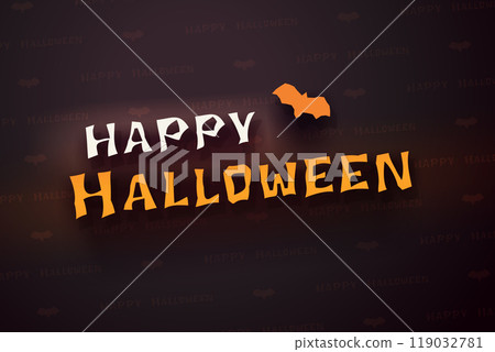 halloween banner with shadows on brown back halloween banner with shadows on brown back 119032781