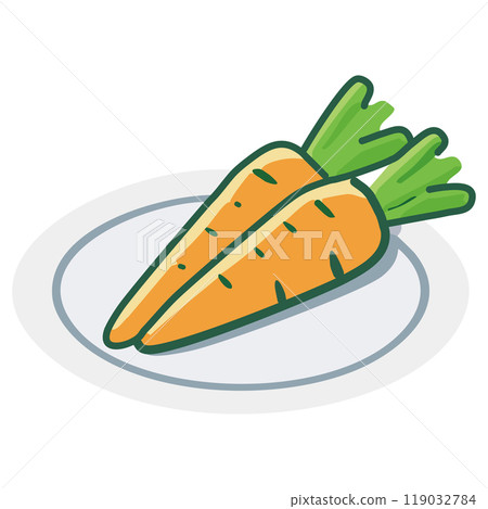 Carrots on a plate Carrots on a plate 119032784