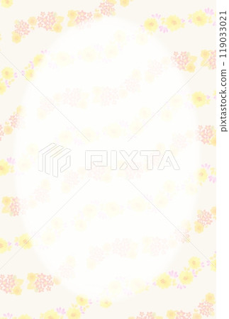 Orange cute small flower pattern background illustration material watercolor style Orange cute small flower pattern background illustration material watercolor style 119033021