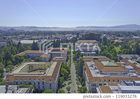 Aerial View of Berkeley University Campus and San Francisco Bay, USA Aerial View of Berkeley University Campus and San Francisco Bay, USA 119033276